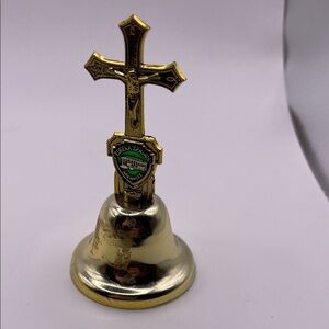 Gold‎ Cross Bell with Green Emblem